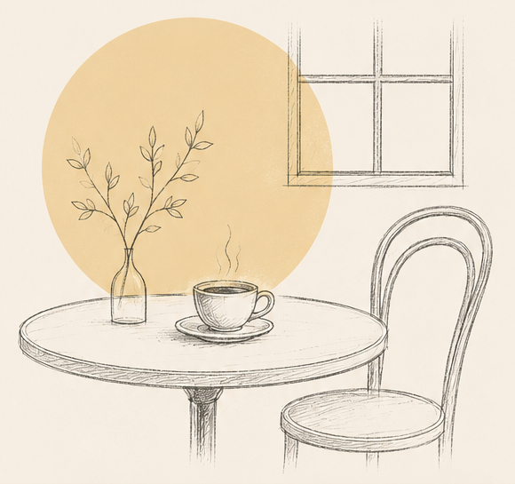 Whisk & Paddle café illustration